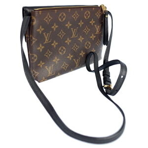 Louis Vuitton Brown Twice Shoulder Leather Monogram Bag